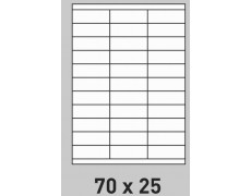 Étiquette 70 x 25 Coins Vifs  par 100  1395