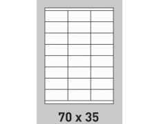 Étiquette 70 x 35 Coins Vifs  par 200  0193