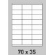 Étiquette 70 x 35 Coins Vifs  par 200  0193