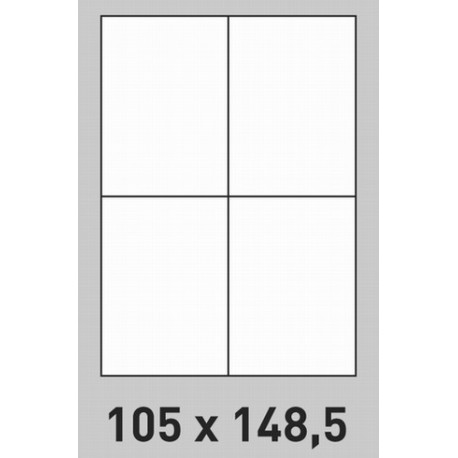 Étiquette 105 x 148.5 Coins Vifs par 200 0202