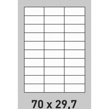 Étiquette 70 x 29.7 Coins Vifs  par 200  0191