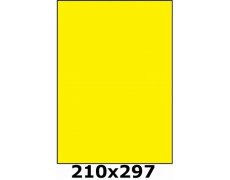 Étiquettes A4  adhésif permanent jaune fluo 203 x 297