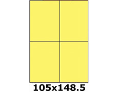 Étiquettes 105 x 148.5 fluo jaune 8733