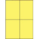 Étiquettes 105 x 148.5 fluo jaune 8733