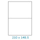 Étiquette 210 x 148.5 - Polyester Blanc Mat Adhésif BS5609