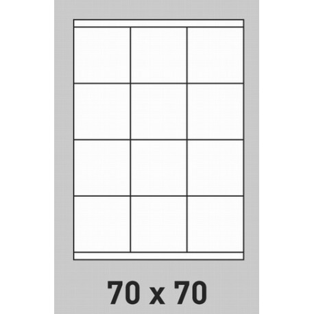 Étiquette 70 x 70 Coins Vifs  par 200 0196
