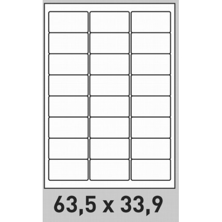 Étiquette 63.5 x 33.9  Planche 24 étiquettes pour timbre 63,5 x 33,9 mm pour impression de timbre sur le site de La Poste MonTim