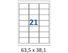 Étiquette 63.5 x 38.1 Coins Arrondis par 100 0165