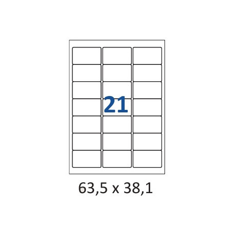 Étiquette 63.5 x 38.1 Coins Arrondis par 100 0165