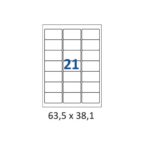 Étiquette 63.5 x 38.1 Coins Arrondis par 100 0165