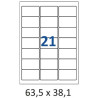 Étiquette 63.5 x 38.1 Coins Arrondis par 100 0165