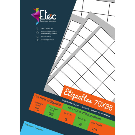 étiquette 70 x 35 - 0168