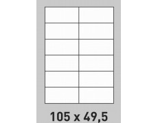 Étiquette 105 x 49.5 Coins Vifs par 200 0200