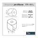 Étiquette autocollante jet d'encre papier blanc bobine Laize 210 mm x 63.5 m diamètre 76-143 réf: 6321