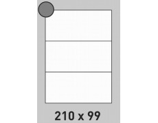 Étiquette 210 x 99 Coins Vifs par 100 3374