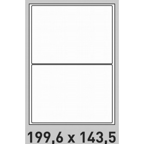 Étiquette 199.6 x 143.5 Coins Arrondis par 100 0184