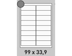 Étiquette 99 x 33.9 Coins Arrondis par 500 3158