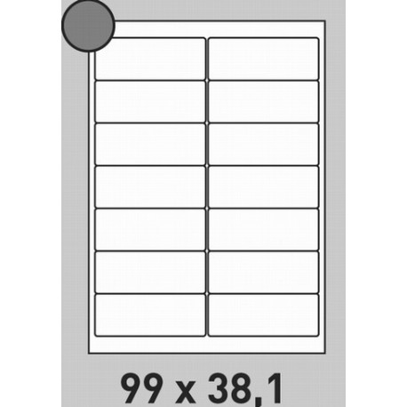 Étiquette 99 x 38.1 Coins Arrondis par 500 3159