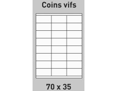 Étiquette 70 x 35 Coins vifs par 200 0264