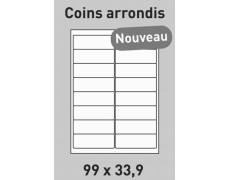 Étiquette 99 x 33.9 Coins Arrondis par 200 4046