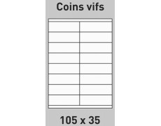 Étiquette 105 x 35 Coins Vifs par 200 0265