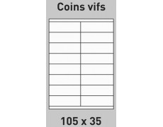 Étiquette 105 x 35 Coins Vifs par 200 0265