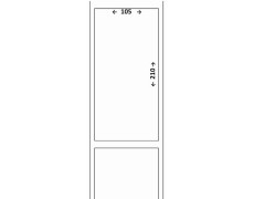 Étiquette 105 x 210 Velin transfert thermique 0234