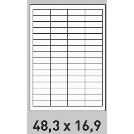 Étiquette 48,3 x 16,9 Coins Vifs  par 200  0194