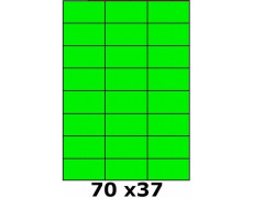 Étiquettes 70 x 37 adhésif permanent vert fluo 3389