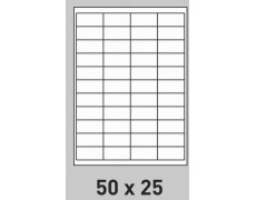Étiquette 50 x 25 Coins Vifs  par 500  3153