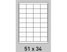 Étiquette 51 x 34 Coins Vifs  par 500  2640