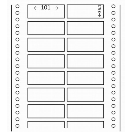 Étiquettes 101 x 36.1 -  2 de front 0103