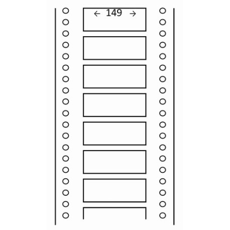 Étiquettes 149 x 48.8 - 1 de front 0090