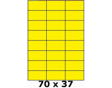 Étiquettes 70 x 37 adhésif permanent jaune fluo 3160