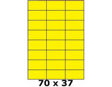 Étiquettes 70 x 37 adhésif permanent jaune fluo 3160