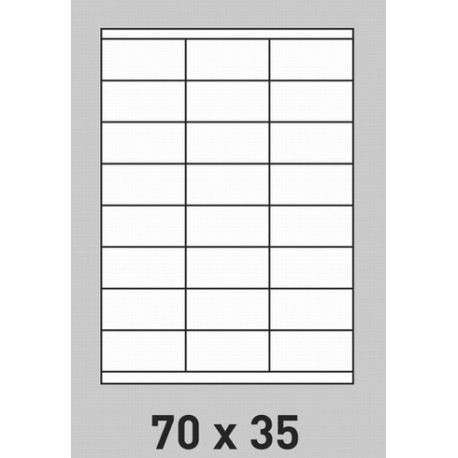 Étiquette 70 x 35 Coins Vifs  par 500  2647