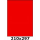 Étiquettes 210 x 297 rouge fluo 3395