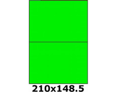 Étiquettes 210 x 148.5 vert fluo 3672