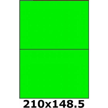 Étiquettes 210 x 148.5 vert fluo 3672