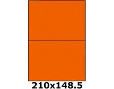 Étiquettes 210 x 148.5 orange fluo 4035