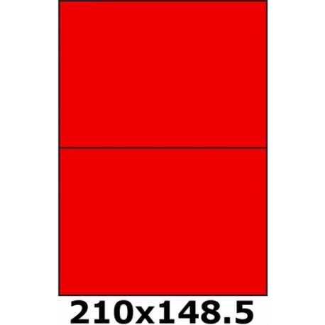 Étiquettes 210 x 148.5 rouge fluo 3671