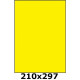 Étiquettes 210 x 297 jaune fluo 3394