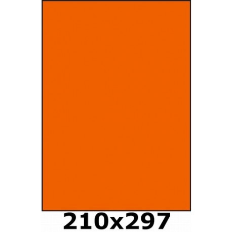 Étiquettes 210 x 297 orange fluo 4034