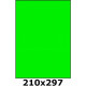 Étiquettes 210 x 297 vert fluo 3396