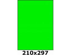 Étiquettes 210 x 297 vert fluo 3396