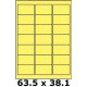 Étiquettes 63.5 x 38.1 jaune vif 2604