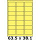 Étiquettes 63.5 x 38.1 jaune vif 2604