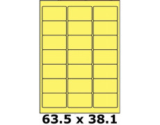 Étiquettes 63.5 x 38.1 jaune vif 2604