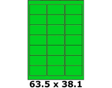 Étiquettes 63.5 x 38.1 vert vif 2614