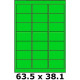 Étiquettes 63.5 x 38.1 vert vif 2614